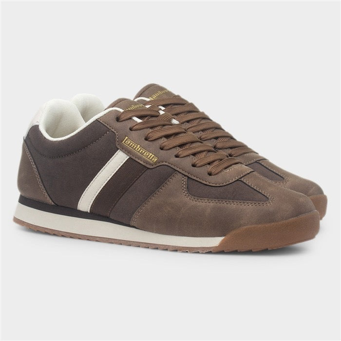 Lambretta Diego Mens Chocolate Lace Up Trainer