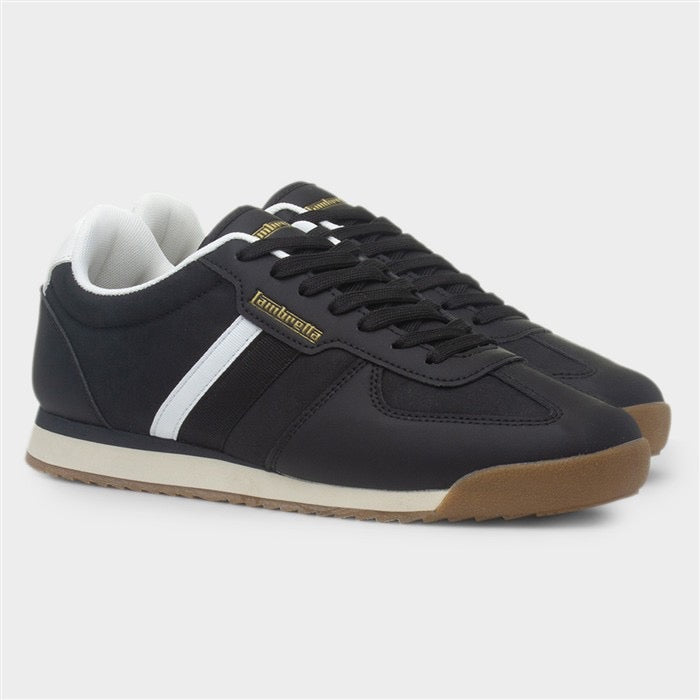 Lambretta Diego Mens Black Lace Up Trainer