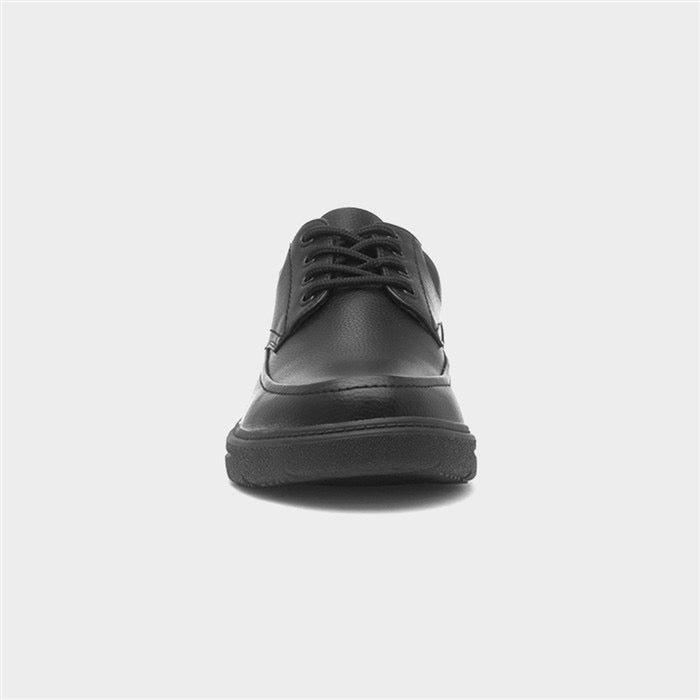 Hobos Mens Black Lace Up Wider Fit Shoe
