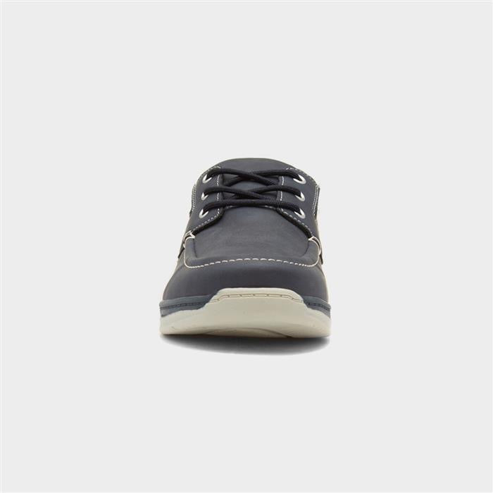 Comfy Steps Harlan Mens Navy Boat Shoes