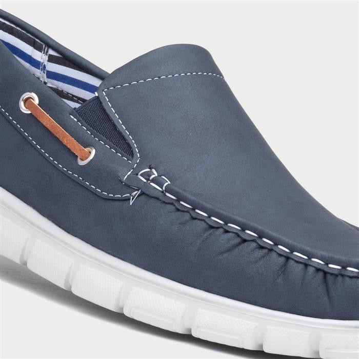 Cushion Walk Declan Mens Navy Casual Boat Shoe
