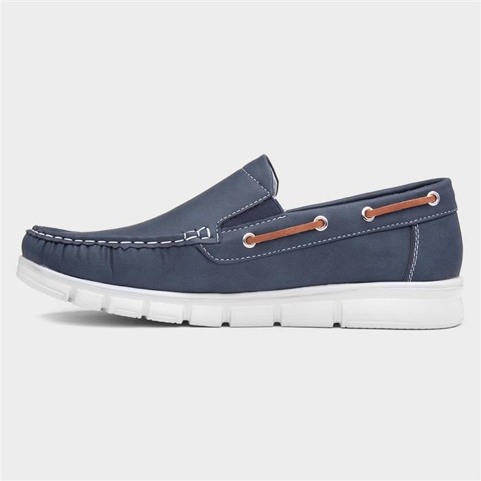 Cushion Walk Declan Mens Navy Casual Boat Shoe