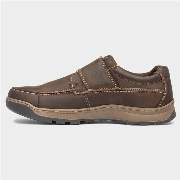 Hush Puppies Casper Mens Brown Leather Shoe