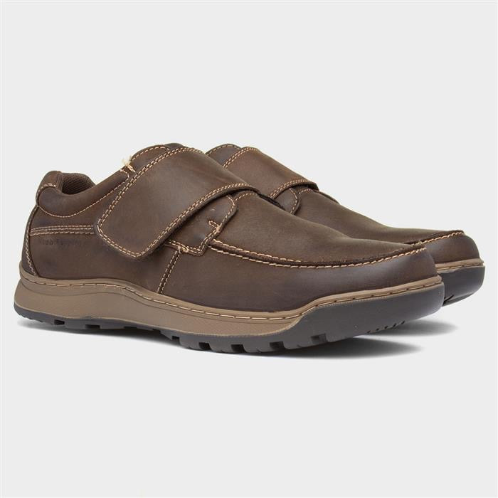 Hush Puppies Casper Mens Brown Leather Shoe