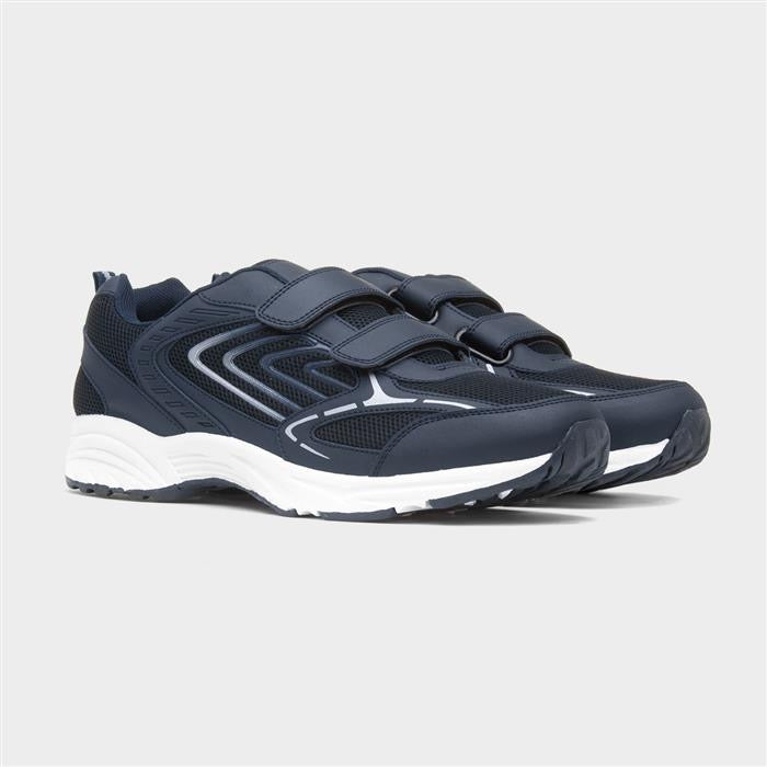 XL Mens Navy Easy Fasten Trainer