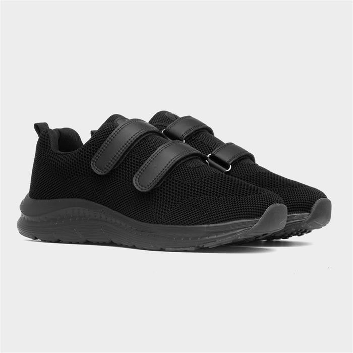 Osaga Density Mens Black Easy Fasten Trainer