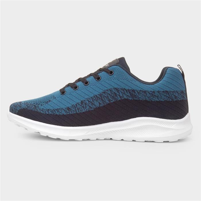 Osaga Neptune Mens Blue Lace Up Trainer