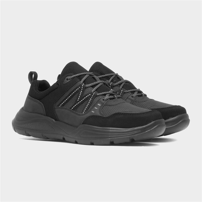 Osaga Maddison Mens Black Casual Shoe