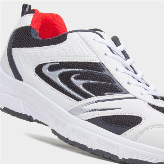 XL Men's White Lace Up Trainers