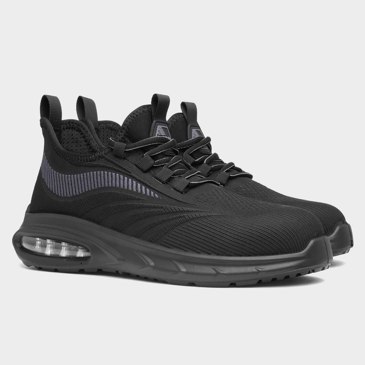 EarthWorks Safety Router Mens Black Safety Trainer