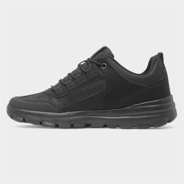 Comfy Steps Roger Mens Black Casual Lace Up Shoe