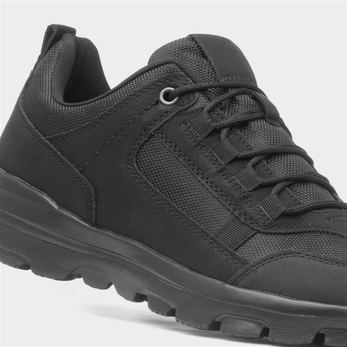 Comfy Steps Roger Mens Black Casual Lace Up Shoe