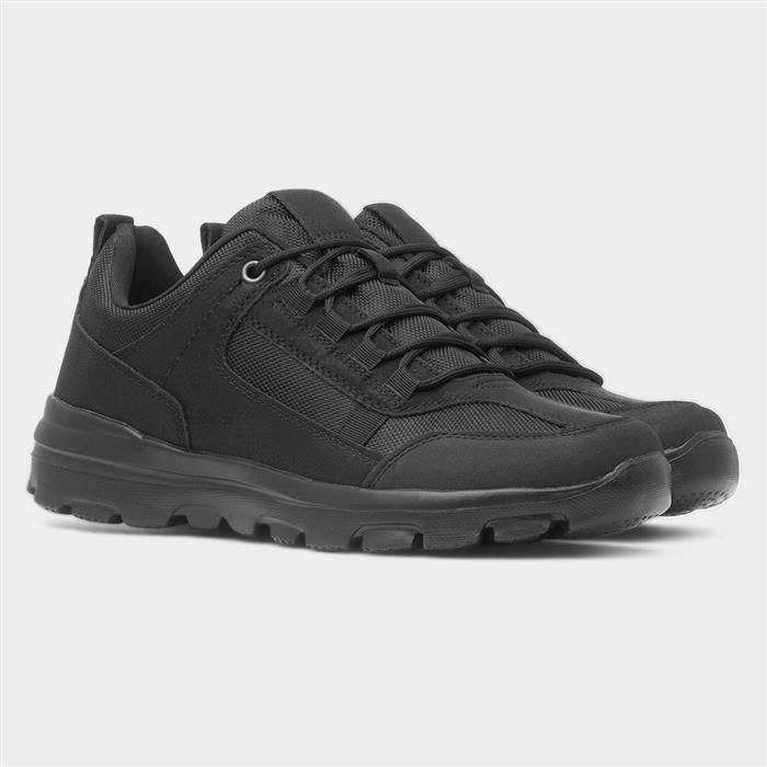Comfy Steps Roger Mens Black Casual Lace Up Shoe