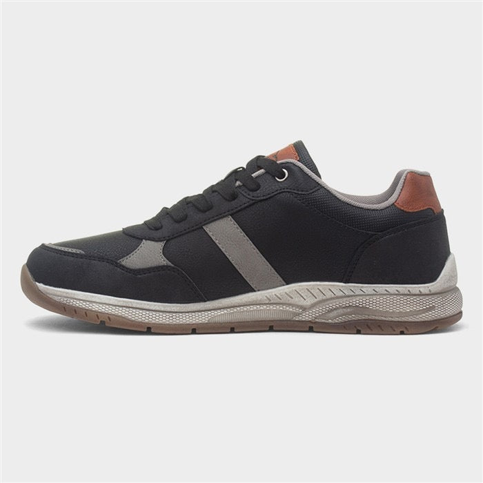 Rock Valley Cribden Mens Black Casual Shoe