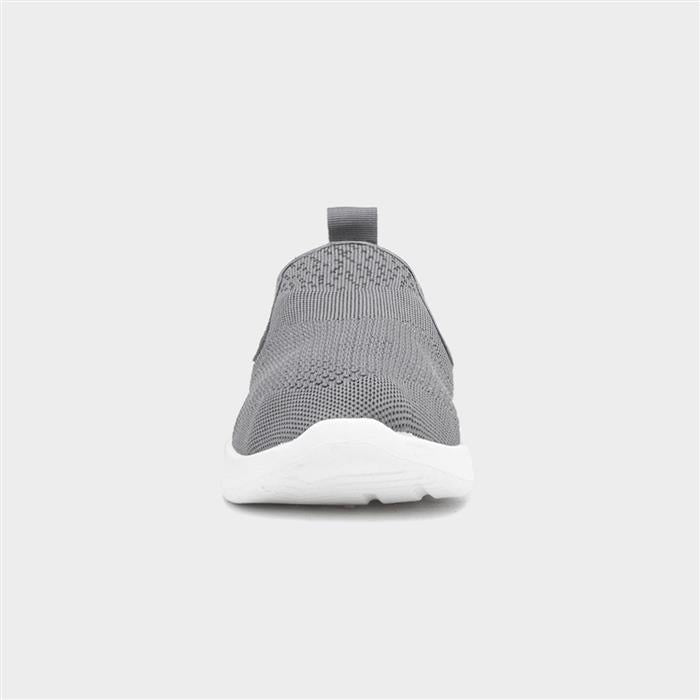 XL Elijah Mens Grey Slip On Canvas Shoe