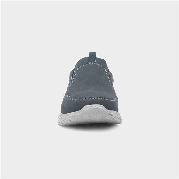 Hobos Henry Mens Navy Slip On Shoe