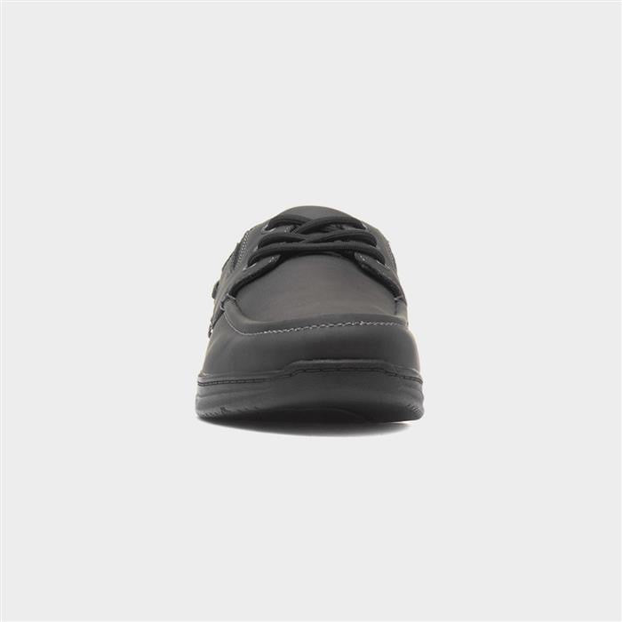 Comfy Steps Harlan Mens Black Boat Shoe
