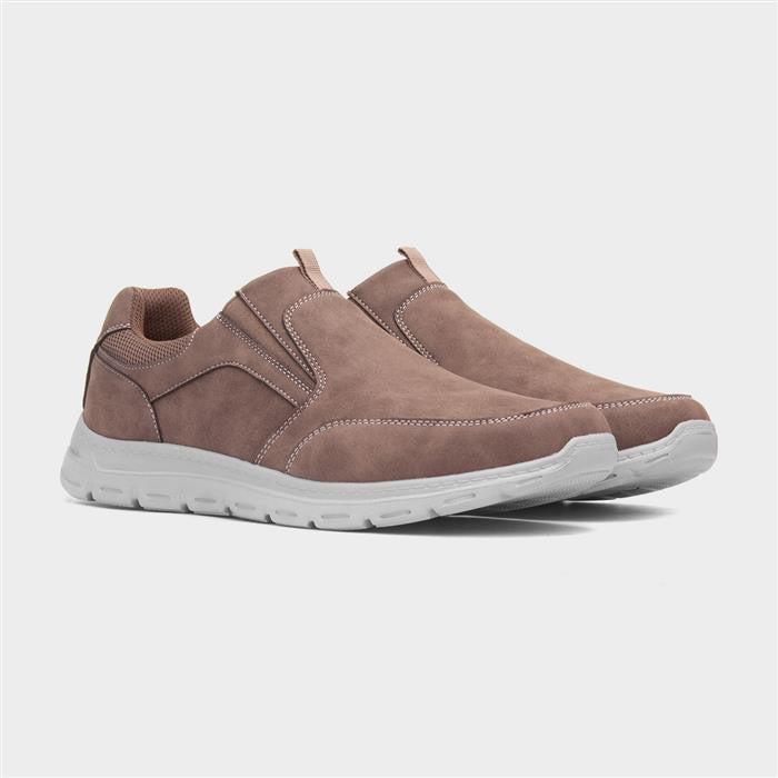 Hobos Henry Mens Brown Slip On Shoe