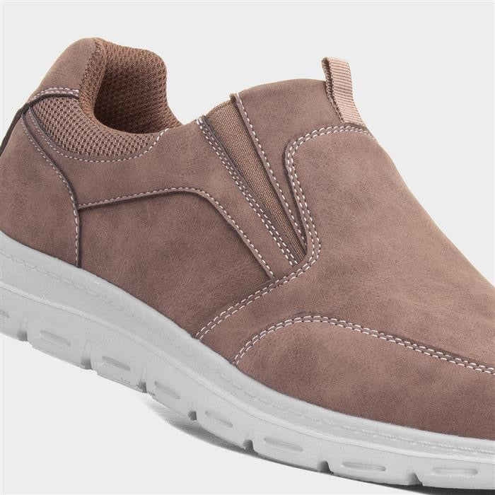 Hobos Henry Mens Brown Slip On Shoe