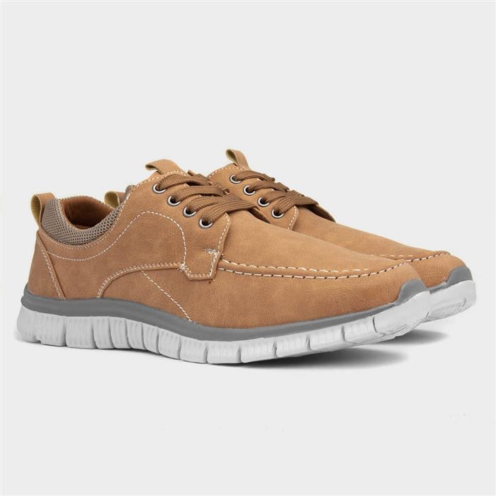 Cushion Walk Harry Mens Tan Lace Up Shoe