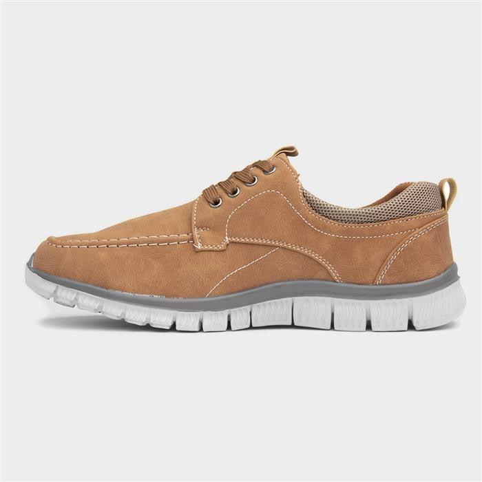 Cushion Walk Harry Mens Tan Lace Up Shoe
