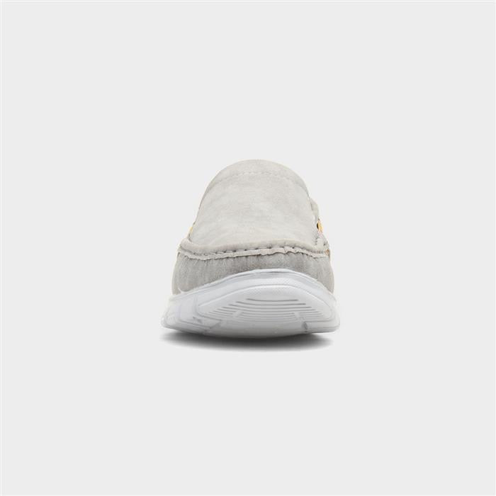 Cushion Walk Declan Mens Grey Casual Boat Shoe