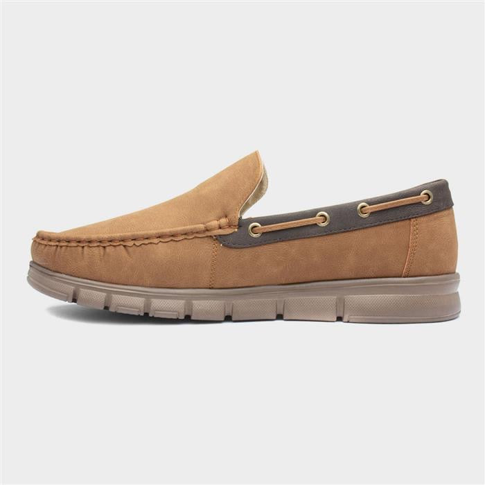 Cushion Walk Declan Mens Casual Tan Slip On Shoes