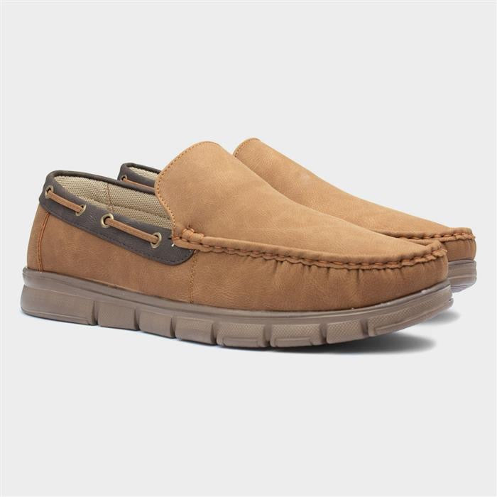Cushion Walk Declan Mens Casual Tan Slip On Shoes
