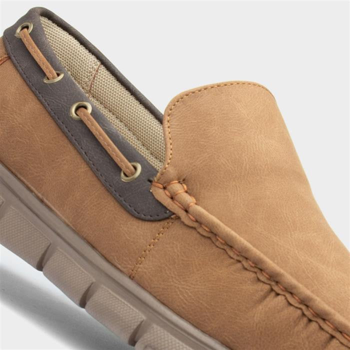 Cushion Walk Declan Mens Casual Tan Slip On Shoes