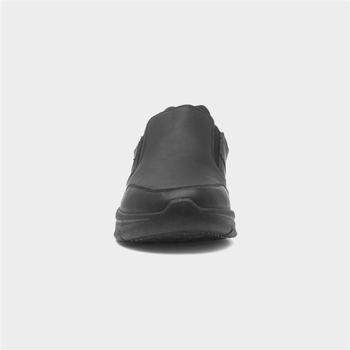 XL Mens Black Slip On Shoes