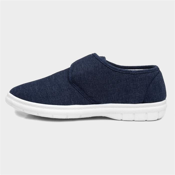 Hobos Mens Navy Easy Fasten Canvas