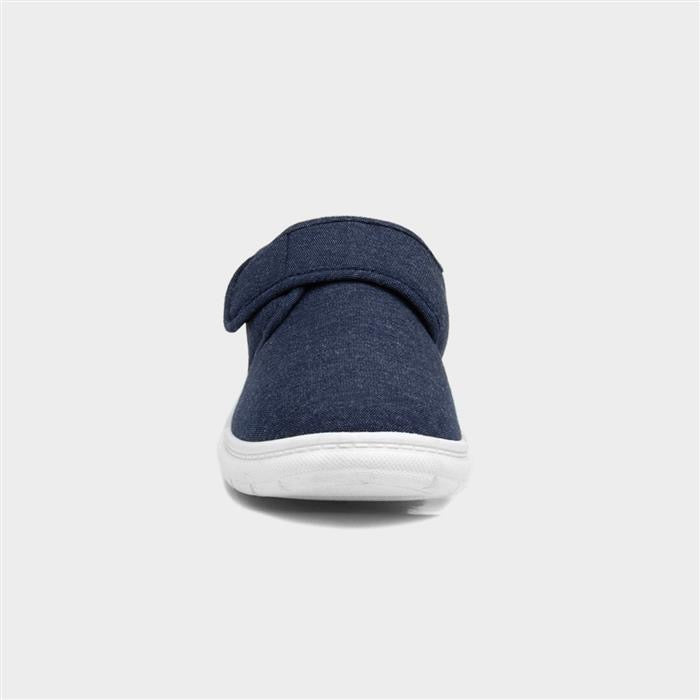 Hobos Mens Navy Easy Fasten Canvas
