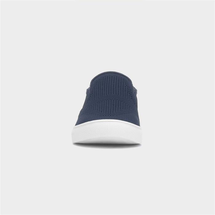 Red Fish Harry Mens Blue Knitted Slip On Canvassing