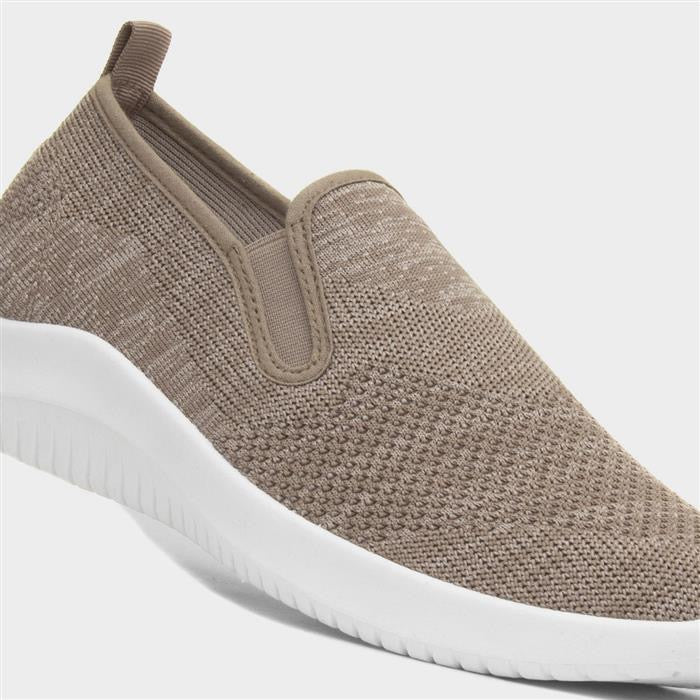 XL Elijah Mens Beige Slip On Canvas Shoe