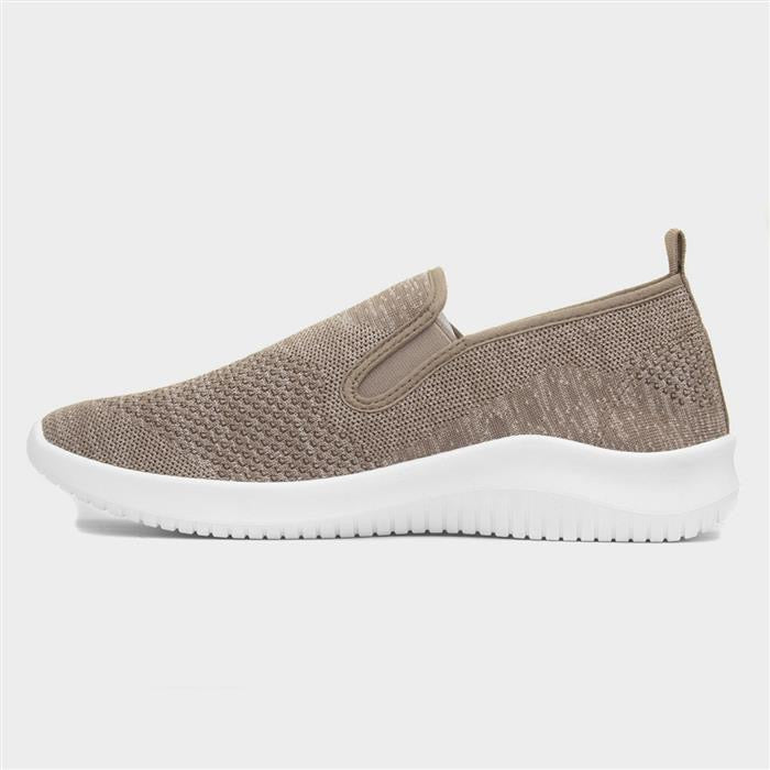 XL Elijah Mens Beige Slip On Canvas Shoe
