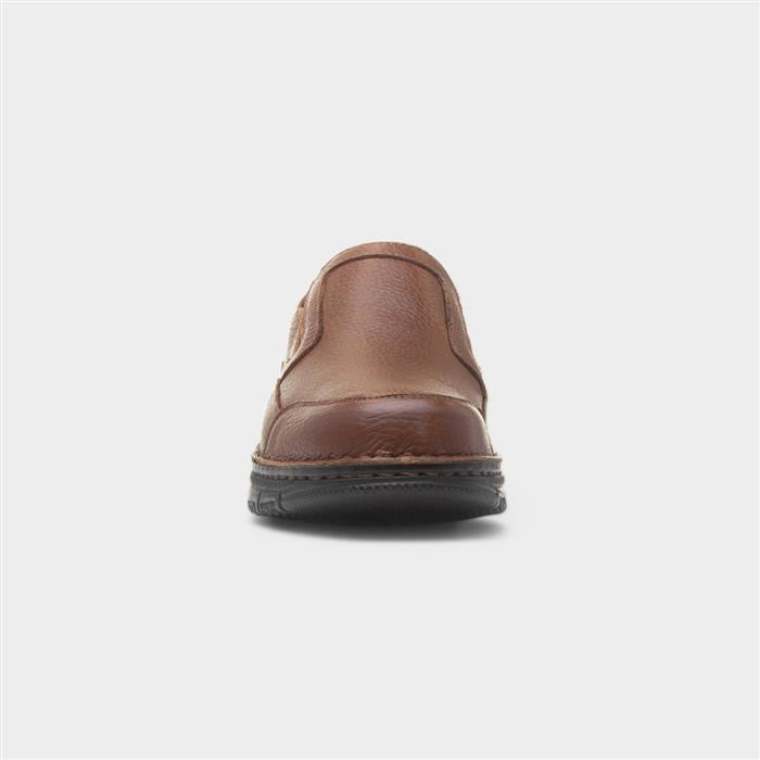 Comfy Steps Abe Mens Tan Slip On Leather Shoe