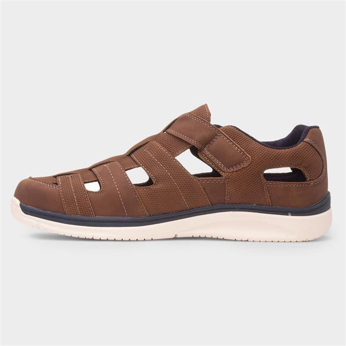 Comfy Steps Ramsay Mens Tan Fisherman Shoe