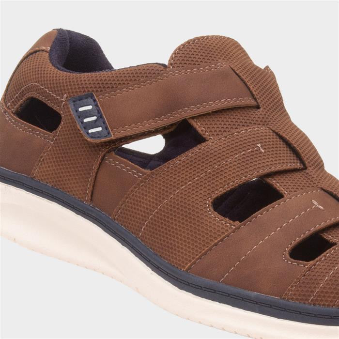 Comfy Steps Ramsay Mens Tan Fisherman Shoe