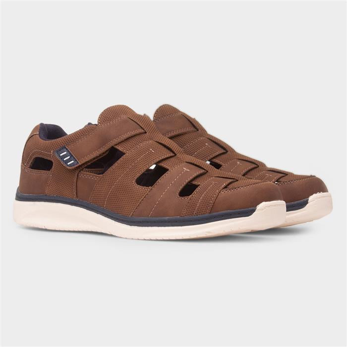 Comfy Steps Ramsay Mens Tan Fisherman Shoe